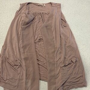 LOGO by Lori Goldstein Brown Sleeveless Blouse
